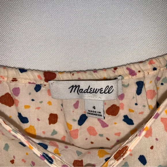 Madewell Tie-Front Cami Tank Top in Terrazzo Confetti - Picture 6 of 9
